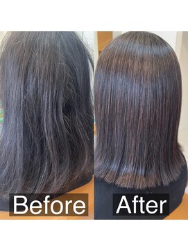 スリーク(SLEEK) 髪質改善【縮毛矯正】 ビフォーアフター 表面