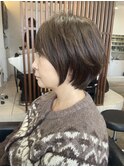 白髪ぼかし/イメチェンヘアスタイル/前髪カタログ/ショートボブ
