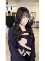 ナンバー(number+)&nbsp;韓国風エギョモリ★くびれ外ハネミディ大人可愛い小顔グレー