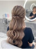 ゆるふわポニー/心斎橋ヘアセット