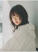 暗めカラー韓国ヘア顔周りレイヤーロング_9988