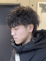 ブルニール 心斎橋(BLEUNIR)&nbsp;シャドウパーマ　韓国メンズ　シースルーマッシュ