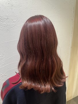 アジールヘア 池袋東口店(agir hair) チェリーレッド/ブリーチなしダブルカラー/暖色カラー/池袋