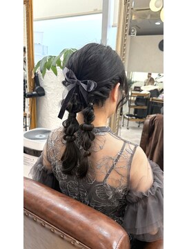 カモン(CAMON) #ヘアセット #お呼ばれヘア #編みおろし