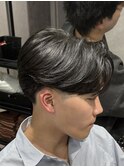 ニュアンスパーマフェザーパーマセンターパート毛流れパーマ