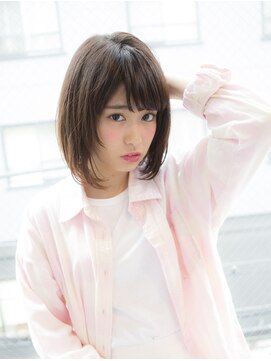 サロンドミルク 原宿(salon de MiLK) 【salon de MiLK 原宿】おしゃれかわいい前下がりウェッティボブ