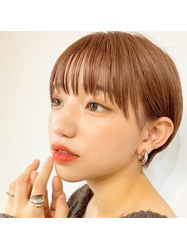 ラナ 渋谷(Lana) 【Chill】大人かわいいAラインピンクベージュクールショートボブ