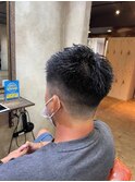 爽やかツーブロック刈り上げ束感アップバング