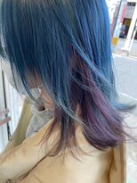 ナイーブヘアデザイン(NAiVE HAIR DESIGN)&nbsp;【NAiVE hair】スカイブルー★インナーパープル