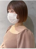 ミニボブ#ステップボーンカット#アースカラー 栄美容院20代30代