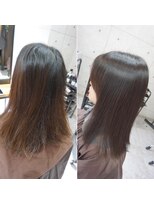 ヘアテリア リュウ 大塚(hair teria ryu) 面を整えてツヤ髪・表面髪質改善ストレート&艶カラー