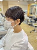 ショートボブ/アッシュブラック/刈り上げショート/30代/40代