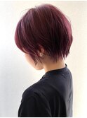 ショートカット / ワインレッド