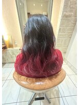 マイノリティー(Minority Produced By TOPHAIR)&nbsp;グラデーションカラー　ブラック×レッドカラー