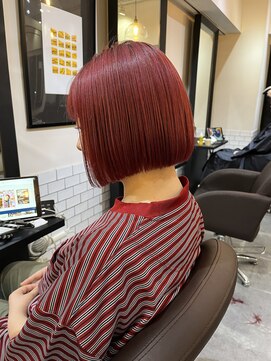 サロンドミルク 溝の口店(salon de MiLK) 20代30代40代/ボブ/ミニボブ/ワインレッド［溝の口］