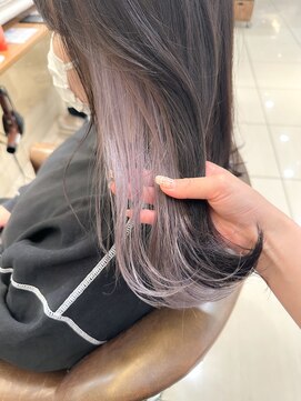 ネオリーブアイム 横浜西口店(Neolive aim) シアーパープルホワイト インナーカラー 【横浜】k