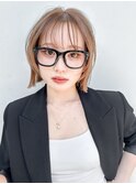 武井/小顔黒髪ワンレンボブルフ/ネビージュ