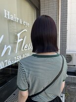 アンフルール(Un Fleur)&nbsp;切りっぱなしボブ×カシスレッド