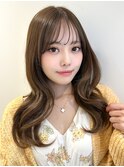 山村/小顔韓国ヘア/ベージュカラー/ストカール/縮毛矯正銀座