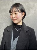黒髪マッシュショート