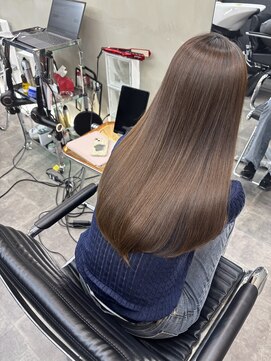 ファビ 渋谷(Fab) くびれヘア/暗めカラー/アプリコットオレンジ/縮毛矯正