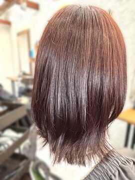 ハテナ(hatena) ピンクグレージュ×ハイライト