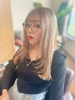 ユウヘアー 石川橋店(U Hair)&nbsp;ロング フェイスレイヤー ベージュ