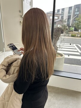 ノートエートル 西金沢(Nought etre) ハイトーンカラー/ケアブリーチ/ツヤ髪スタイル/ベージュカラー/