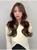 松尾菫菜/レイヤーカット/ハイレイヤー/ベージュカラー/韓国ヘア