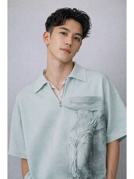 にもう サーフカール　刈り上げセンターパート