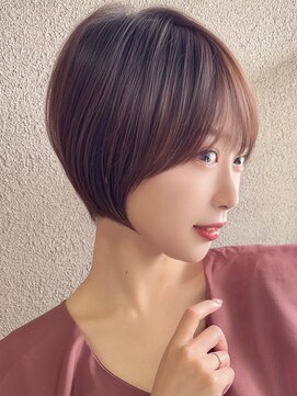 ダム(DaM) ナチュラルボブ前髪ありイメチェン20代30代40代ショートボブ