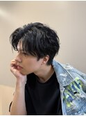 MEN'S HAIR/ツイストパーマ/アップバングショート/門前仲町