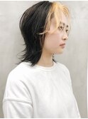 【SUN】ポイントブリーチデザインカラーウルフ　＊