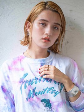 カンナ(Canna) エアリーミディ/ショートパーマ/黒髪/ホワイトアッシュ/TOKIO