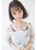 切りっぱなしゆるふわボブ