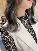 イヤリングインナーカラー外ハネシルバー
