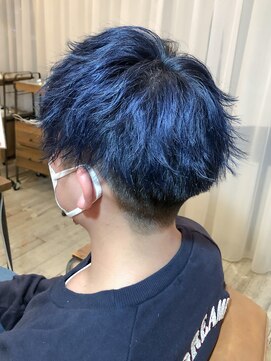 セットアップ 岡山北長瀬店(SET-UP) ブルーマッシュ ツイストセット メンズカット ダブルカラー