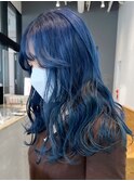 ネイビーロング_チェリーブラウンフェミニンロング_ba413751