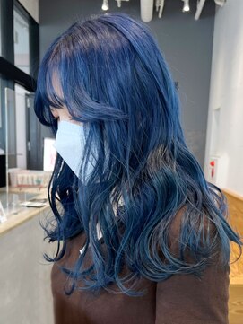 アルバム 銀座(ALBUM GINZA) ネイビーロング_チェリーブラウンフェミニンロング_ba413751