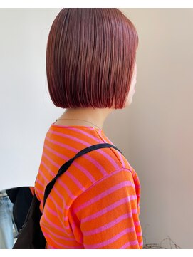ヌイ(nui) [佐賀/ミニボブ/切りっぱなしボブ/暖色カラー/レッド系カラー]