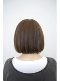 ナチュラルボブ切りっぱなしボブミニボブ前髪あり20代30代韓国