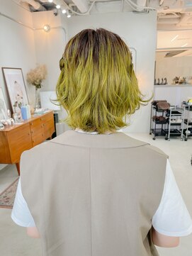 ヘアー アイス カンナ(HAIR ICI Canna) ボブ/ハーフツイン/ボブアレンジ/恐竜カラー/ミニボブ