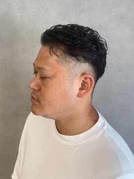 ソアー 新大阪(SOAR) 刈り上げマッシュパーマアッシュブラックアップバング【新大阪】