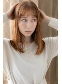 オン眉ぱっつん前髪外国人風ハイトーンカラーZ川口10代20代30代