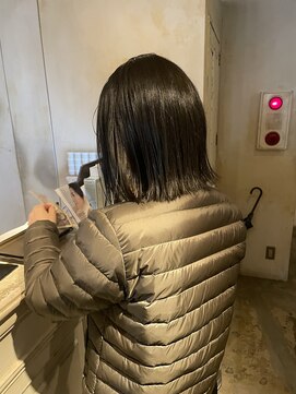 髪質改善と縮毛矯正の専門店 サンティエ(scintiller) 切りっぱなしボブ