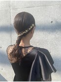 タイトアレンジヘアセット結婚式ヘアアレンジ