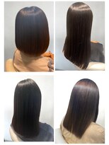 美容室フルール&nbsp;30代40代髪質改善ココアブラウン艶感ストレート透明感赤み消し