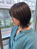 ファースト 仙台店(first) くびれボブ×オリーブベージュ