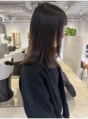 大人ブラウン　艶髪　チョコレートブラウン透明感カラー髪質改善
