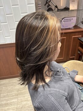 モザミ(MOZAMI) フェイスフレーミング/ミルクティーベージュ/レイヤーカット